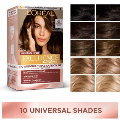 L&#039;Oréal Paris Excellence Creme Triple Protection Боя за коса за жени 48 ml Нюанс 5U Light Brown