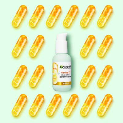 Garnier Skin Naturals Vitamin C Brightening Serum Cream SPF25 Серум за лице за жени 50 ml