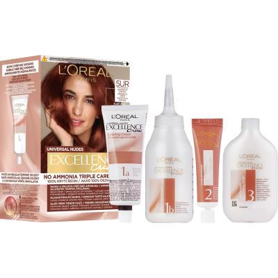 L&#039;Oréal Paris Excellence Creme Triple Protection Боя за коса за жени 48 ml Нюанс 5UR Universal Red