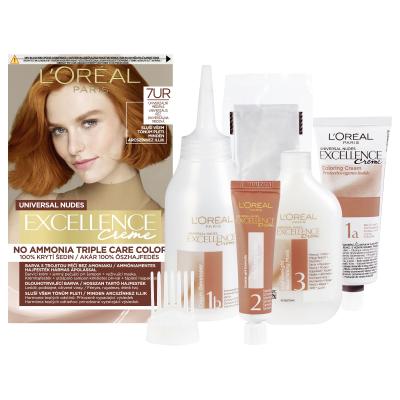 L&#039;Oréal Paris Excellence Creme Triple Protection Боя за коса за жени 48 ml Нюанс 7UR Universal Copper