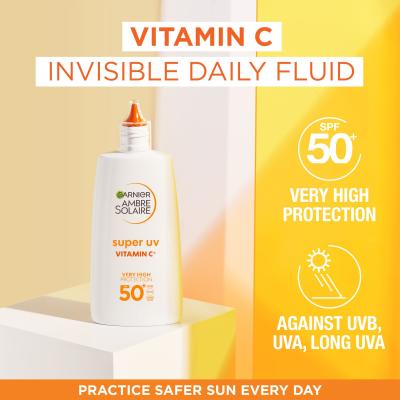 Garnier Ambre Solaire Super UV Vitamin C SPF50+ Слънцезащитен продукт за лице 40 ml
