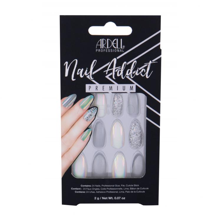 Ardell Nail Addict Premium Изкуствени нокти за жени Нюанс Holographic Glitter Комплект