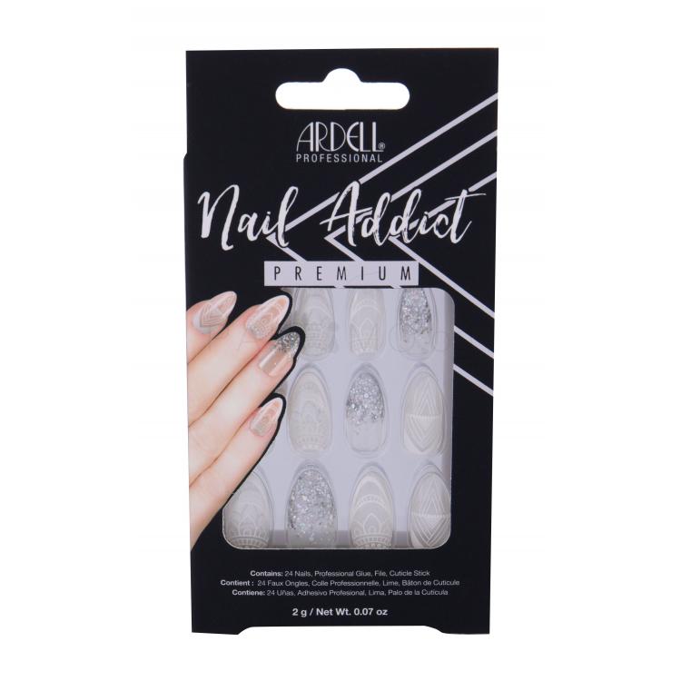 Ardell Nail Addict Premium Изкуствени нокти за жени Нюанс Glass Deco Комплект