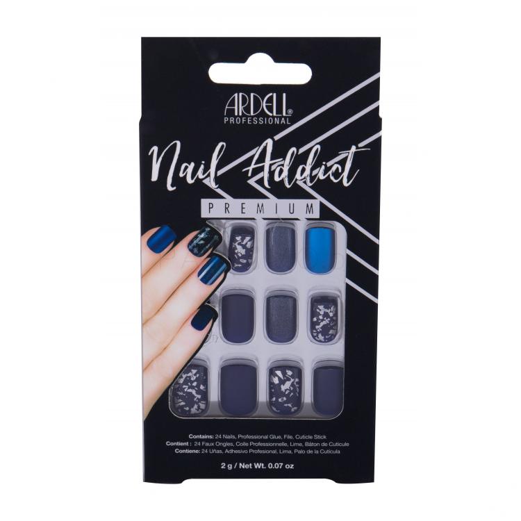 Ardell Nail Addict Premium Изкуствени нокти за жени Нюанс Matte Blue Комплект