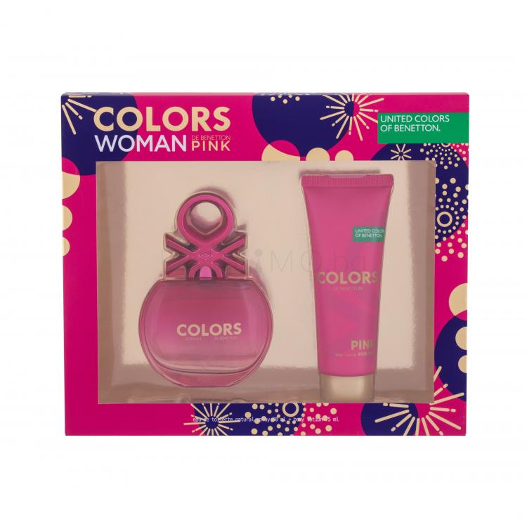 Benetton Colors de Benetton Pink Подаръчен комплект EDT 80 ml + лосион за тяло 75 ml