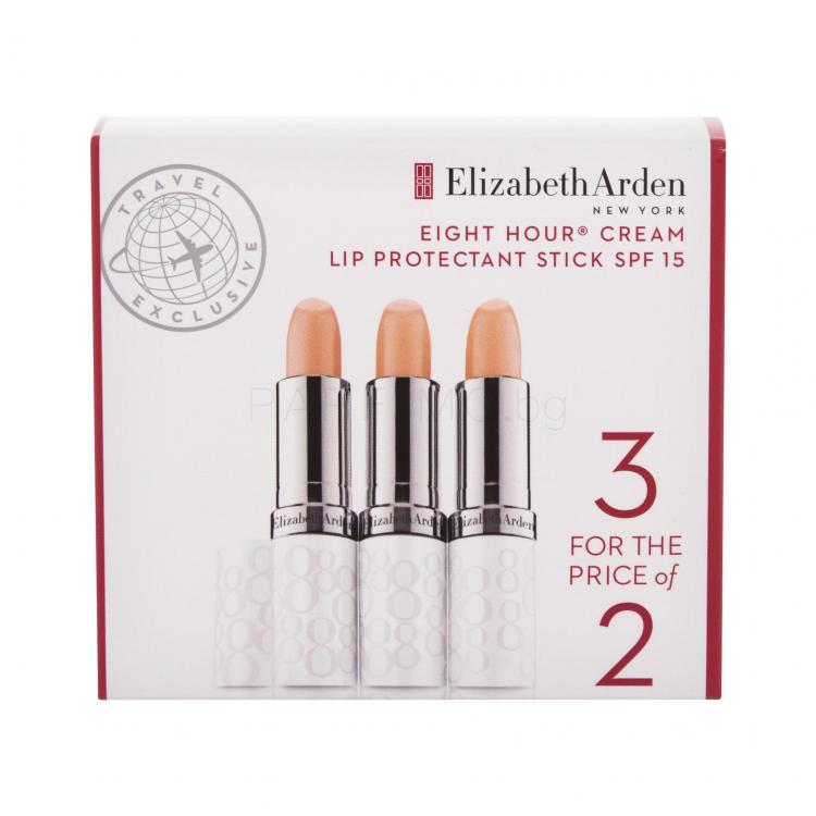 Elizabeth Arden Eight Hour Cream Lip Protectant Stick SPF15 Подаръчен комплект балсам за устни Eight Hour Cream Lip Protectant Stick SPF15 3 x 3,7 g