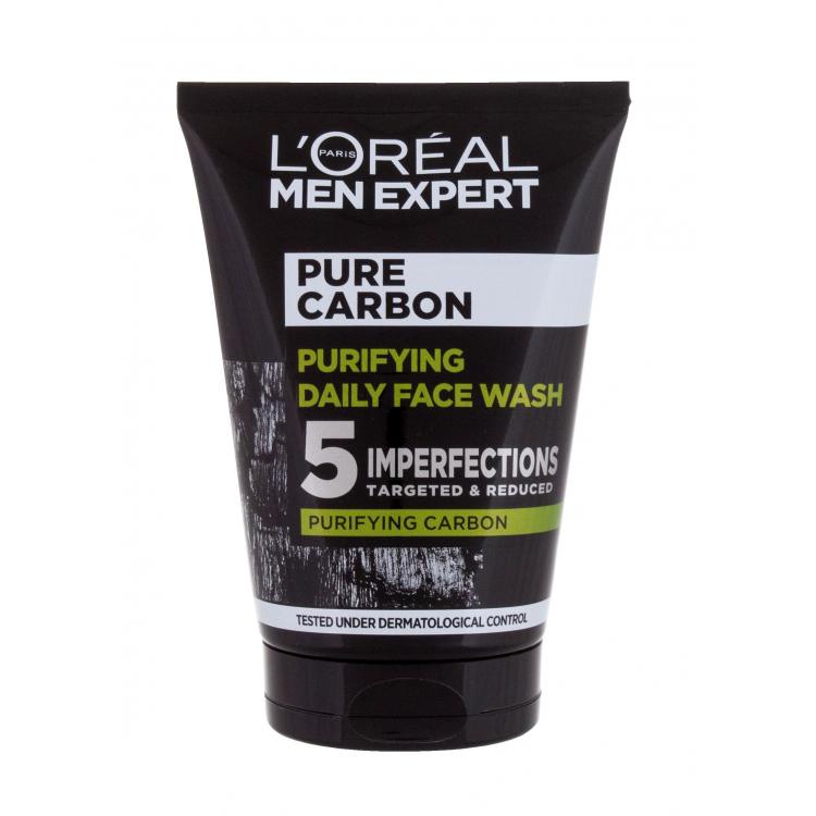 L&#039;Oréal Paris Men Expert Pure Carbon Purifying Daily Face Wash Почистващ гел за мъже 100 ml