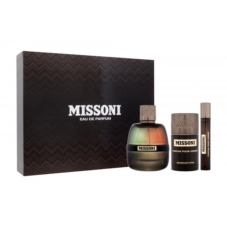 Missoni Parfum Pour Homme Подаръчен комплект EDP 100 ml + EDP 10 ml + деостик 75 ml