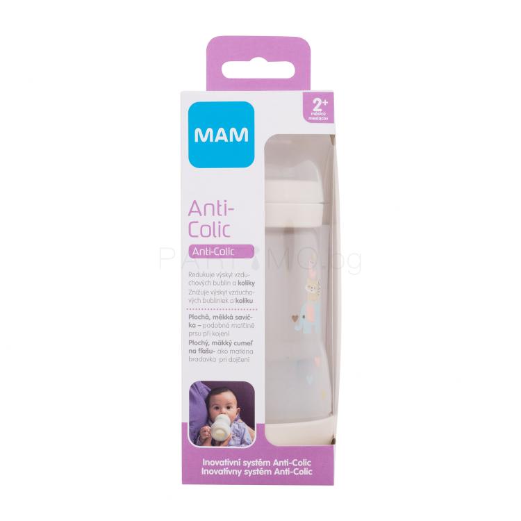 MAM Easy Start Anti-Colic 2m+ Linen Бебешко шише за деца 260 ml