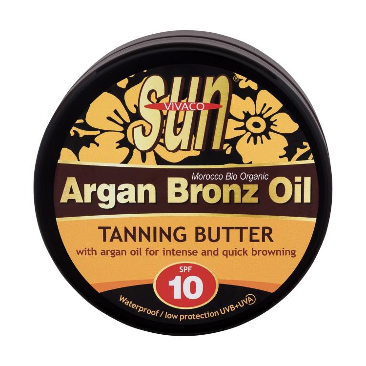Vivaco Sun Argan Bronz Oil Tanning Butter SPF10 Слънцезащитна козметика за тяло 200 ml