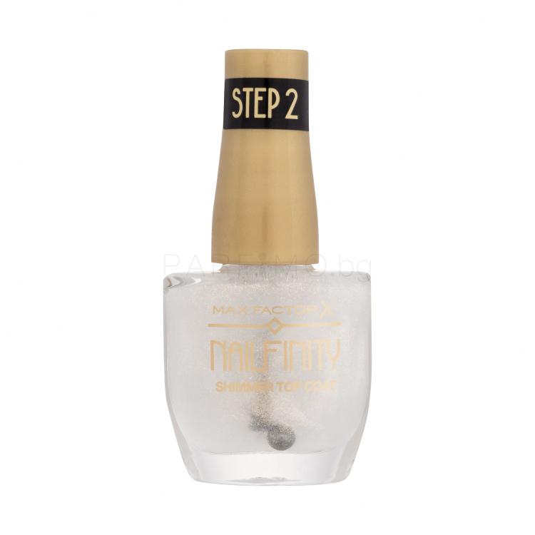 Max Factor Nailfinity Shimmer Top Coat Лак за нокти за жени 12 ml Нюанс 102 Starry Veil