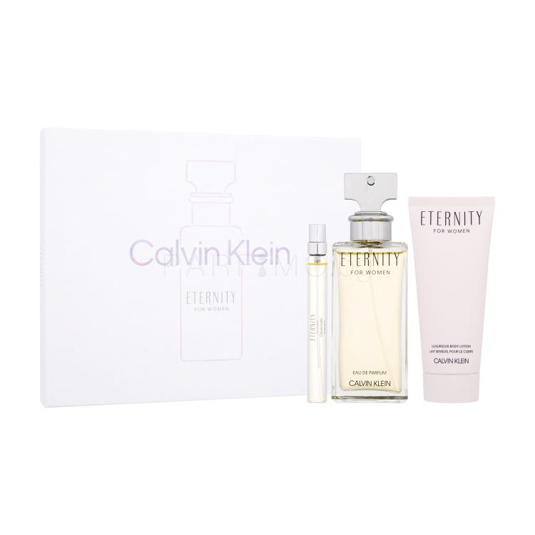 Calvin Klein Eternity SET3 Подаръчен комплект EDP 100 ml + лосион за тяло 100 ml + EDP 10 ml