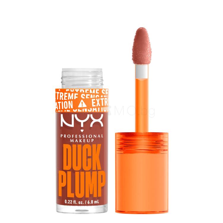 NYX Professional Makeup Duck Plump Блясък за устни за жени 6,8 ml Нюанс 05 Brown Applause