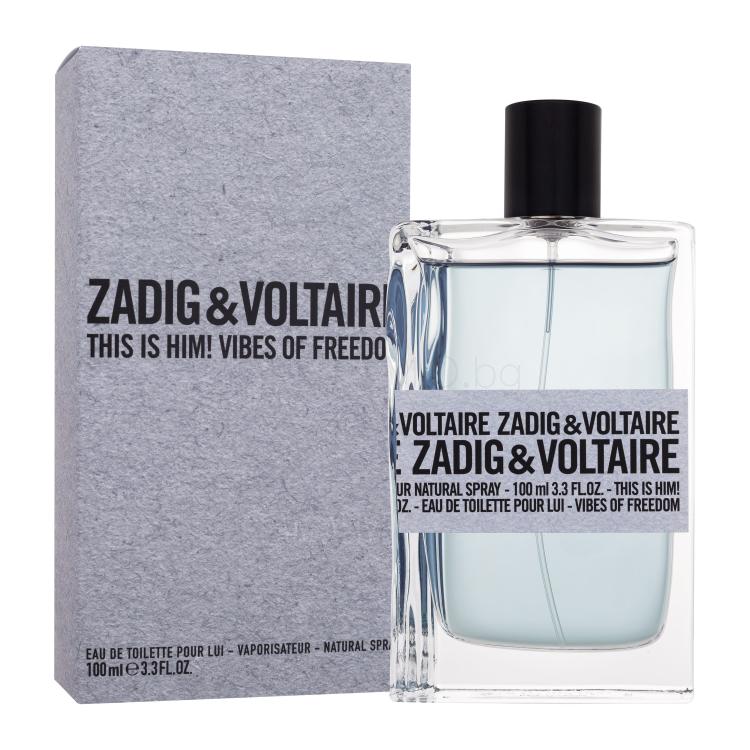 Zadig &amp; Voltaire This is Him! Vibes of Freedom Eau de Toilette за мъже 100 ml увредена кутия