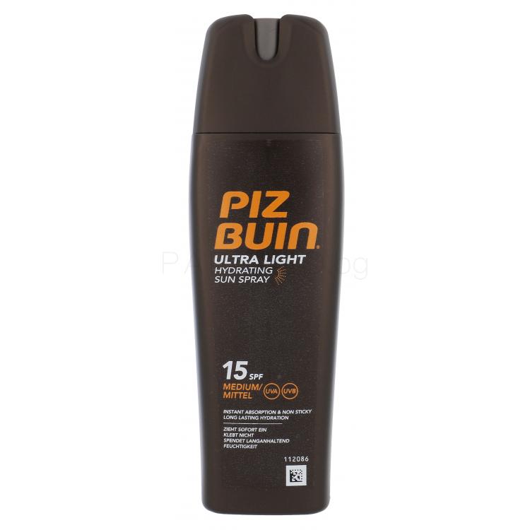 PIZ BUIN Ultra Light Hydrating Sun Spray SPF15 Слънцезащитна козметика за тяло 200 ml