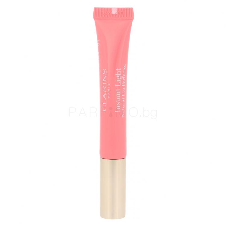 Clarins Instant Light Natural Lip Perfector Блясък за устни за жени 12 ml Нюанс 01 Rose Shimmer