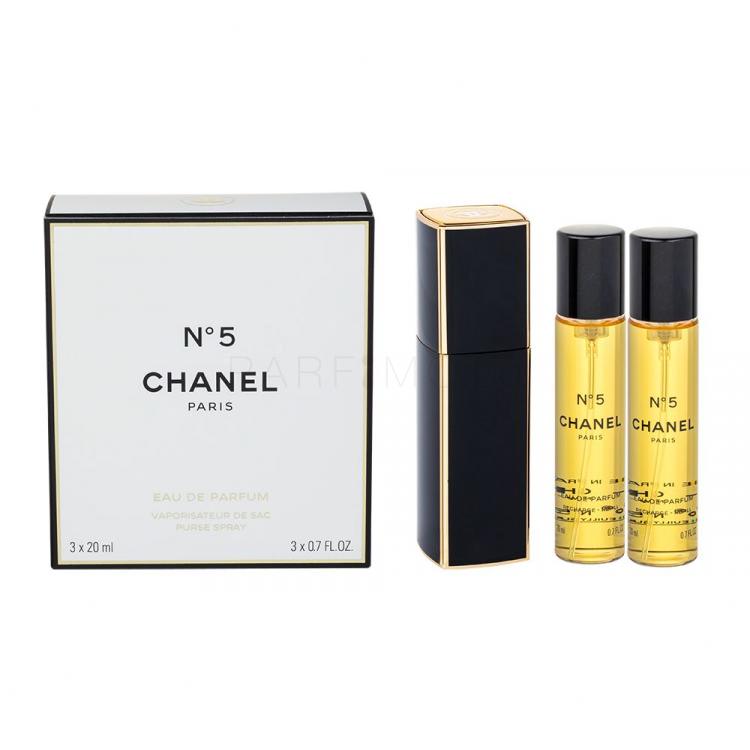 Chanel N°5 3x 20 ml Eau de Parfum за жени Впръскване със завъртане 20 ml