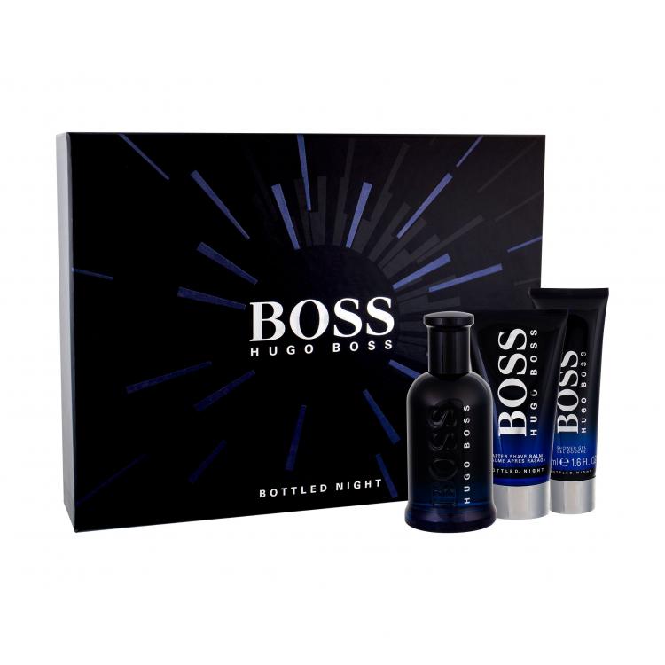 HUGO BOSS Boss Bottled Night Подаръчен комплект EDT 100 ml + балсам за след бръснене 75 ml + душ гел 50 ml