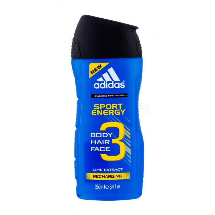 Adidas 3in1 Sport Energy Душ гел за мъже 250 ml