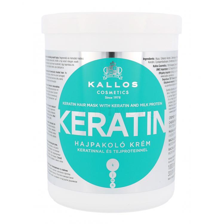 Kallos Cosmetics Keratin Маска за коса за жени 1000 ml