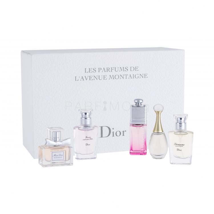Christian Dior Mini Set 2 Подаръчен комплект EDP 5ml Miss Dior 2011 + EDT 7,5ml Addict Eau Fraiche 2012 + EDP 5ml Jadore + EDT 7,5ml Diorissimo + EDT 7,5ml Forever and Ever