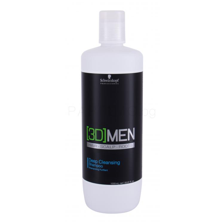 Schwarzkopf Professional 3DMEN Deep Cleansing Shampoo Шампоан за мъже 1000 ml