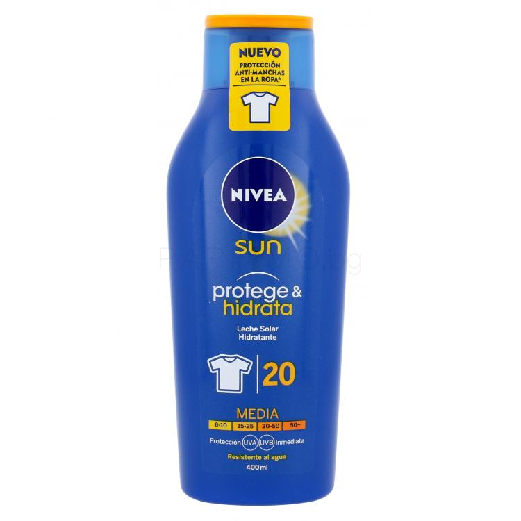 Nivea Sun Protect &amp; Moisture SPF20 Слънцезащитна козметика за тяло 400 ml