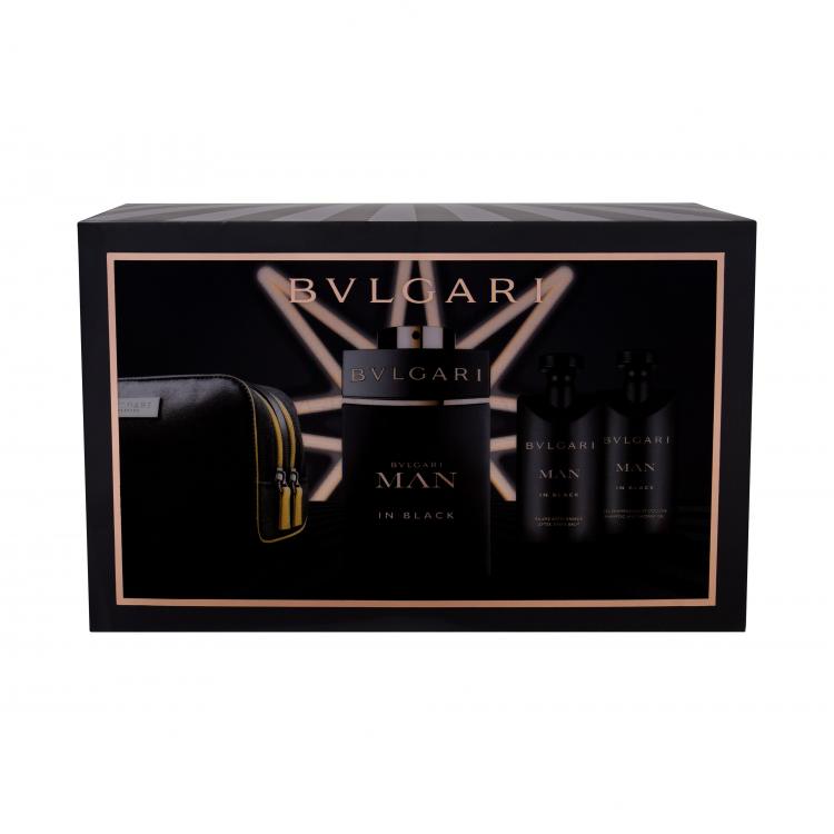 Bvlgari Man In Black Подаръчен комплект EDP 100ml + 75ml балсам за след бръснене + 75ml душ гел + козметична чанта