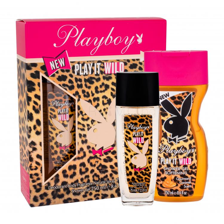 Playboy Play It Wild For Her Подаръчен комплект дезодорант 75ml + 250ml душ гел