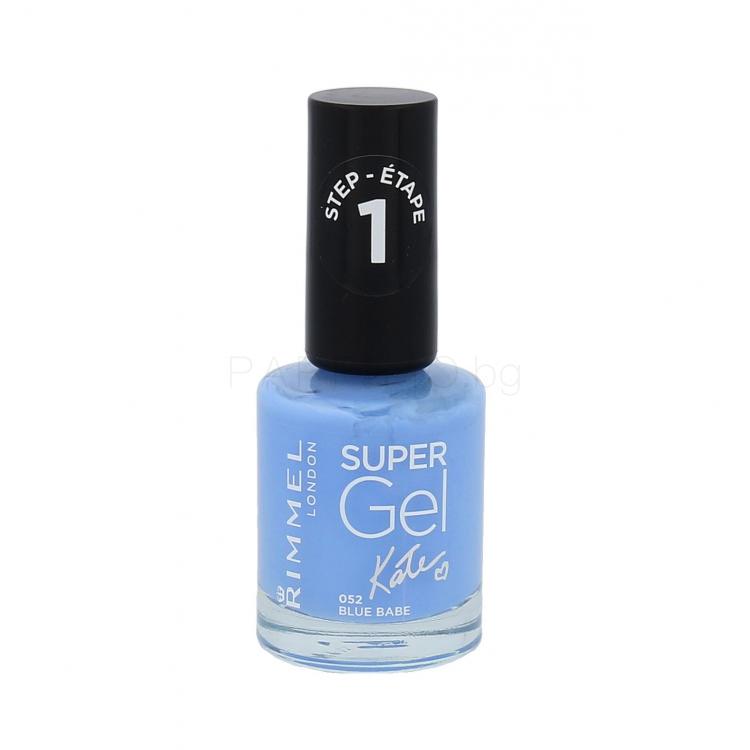 Rimmel London Super Gel By Kate STEP1 Лак за нокти за жени 12 ml Нюанс 052 Blue Babe