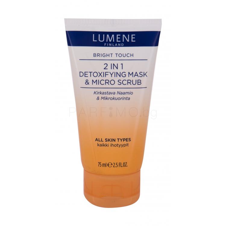 Lumene Bright Touch 2in1 Detoxifying Mask &amp; Micro Scrub Маска за лице за жени 75 ml