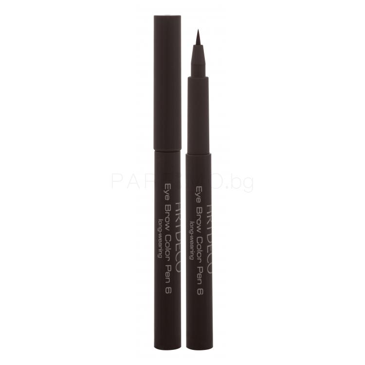 Artdeco Eye Brow Color Pen Молив за вежди за жени 1,1 ml Нюанс 6 Medium Brown