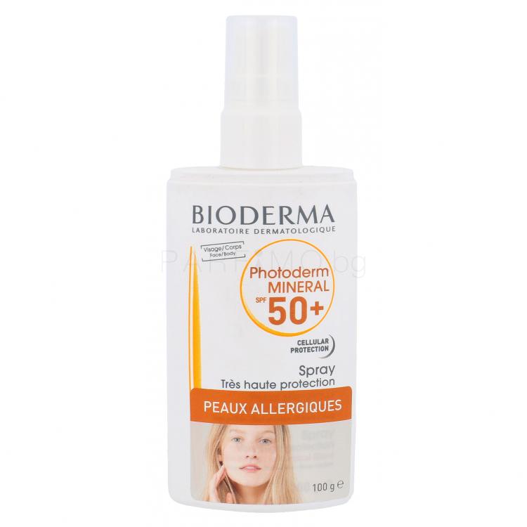BIODERMA Photoderm Mineral Spray SPF50+ Слънцезащитна козметика за тяло 100 гр