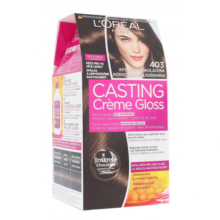 L&#039;Oréal Paris Casting Creme Gloss Боя за коса за жени 48 ml Нюанс 403 Chocolate Fudge