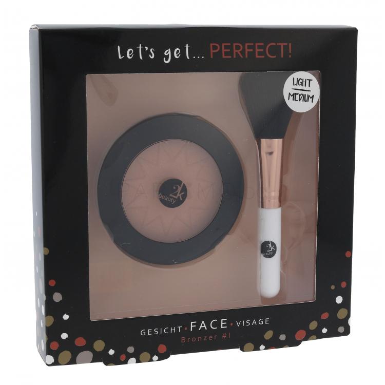 2K Let´s Get Perfect! Подаръчен комплект бронзант 10 g + козметична четка 1 бр.