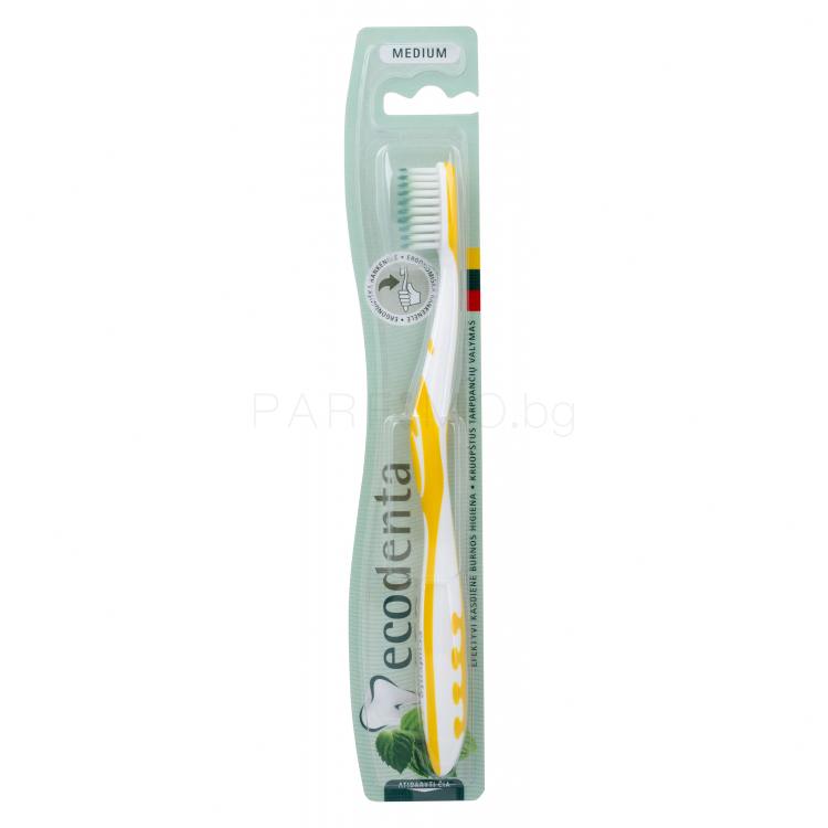 Ecodenta Toothbrush Medium Четка за зъби 1 бр Нюанс Yellow