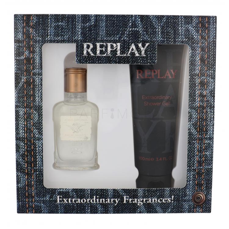 Replay Jeans Original! For Him Подаръчен комплект EDT 30 ml + душ гел 100 ml