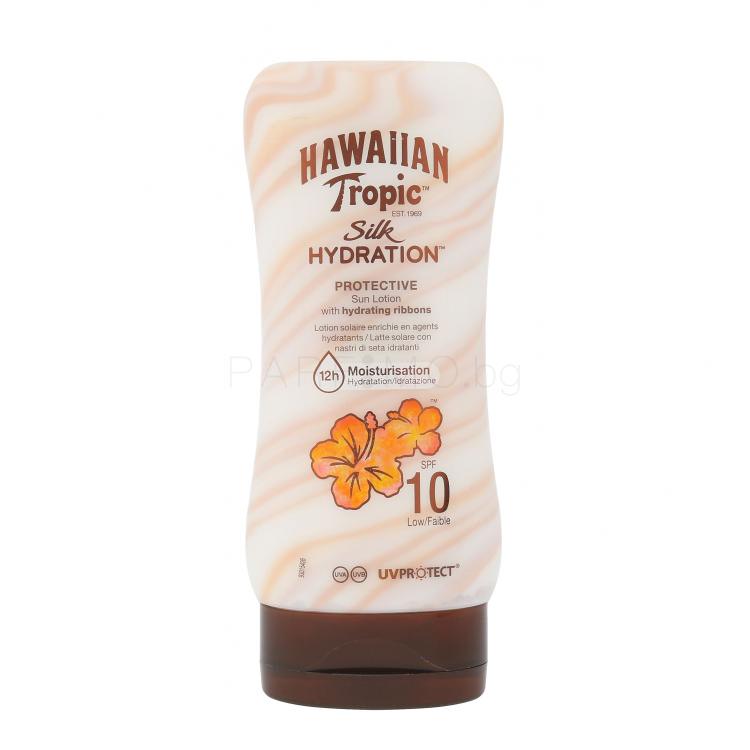Hawaiian Tropic Silk Hydration Protective Sun Lotion SPF10 Слънцезащитна козметика за тяло за жени 180 ml