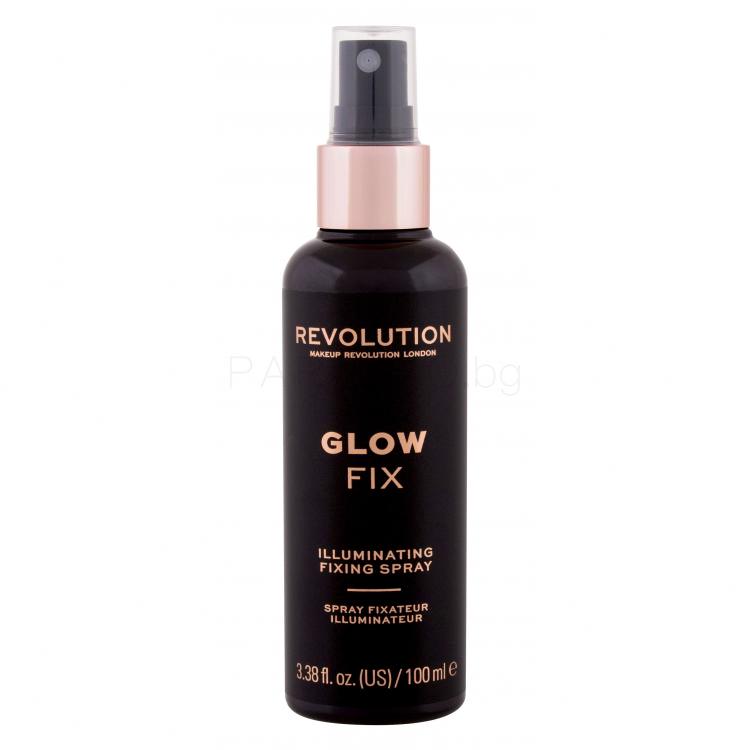 Makeup Revolution London Glow Fix Illuminating Fixing Spray Фиксатор за грим за жени 100 ml