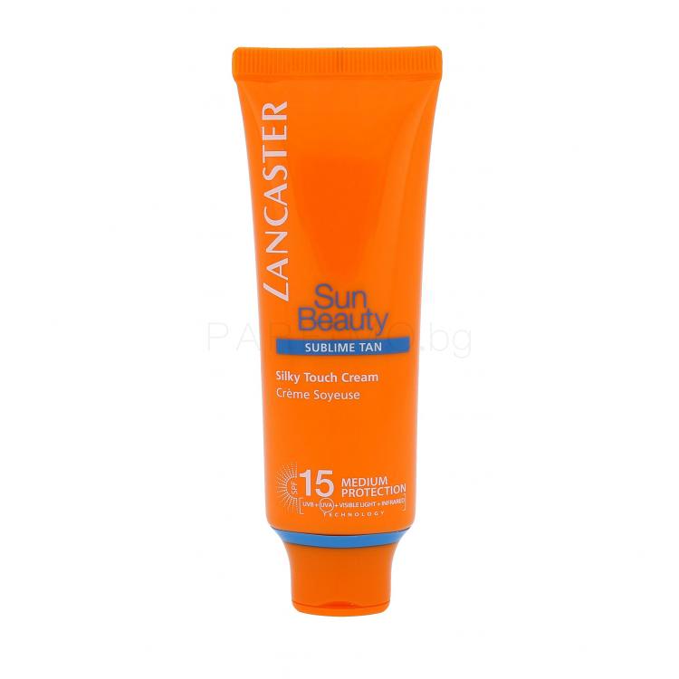 Lancaster Sun Beauty Silky Touch Cream SPF15 Слънцезащитен продукт за лице 50 ml