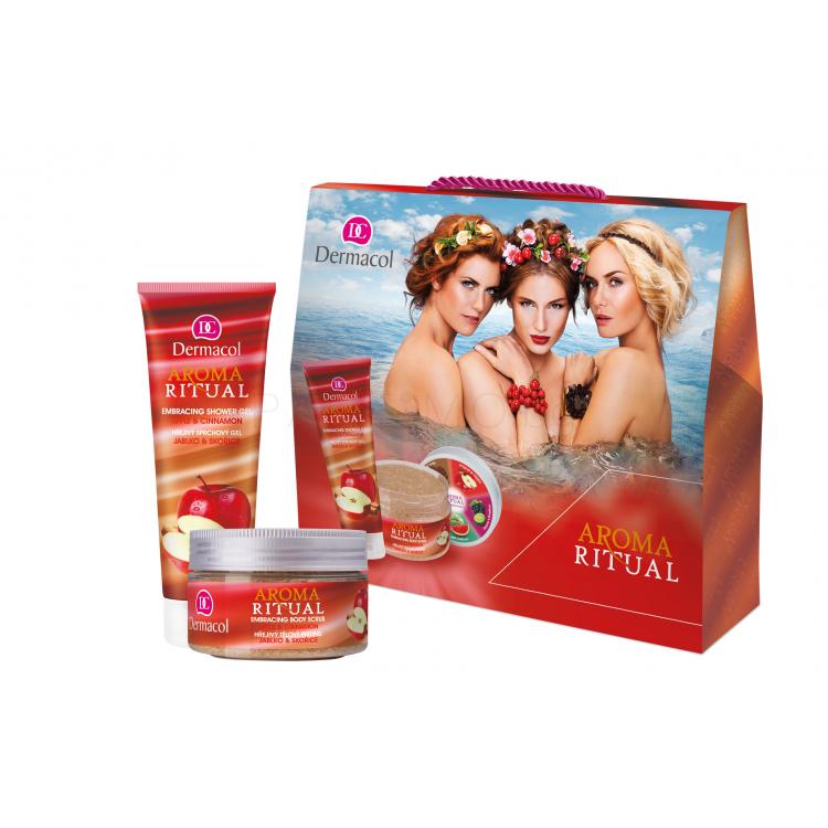 Dermacol Aroma Ritual Apple &amp; Cinnamon Подаръчен комплект душ гел 250 ml + пилинг за тяло 200 g
