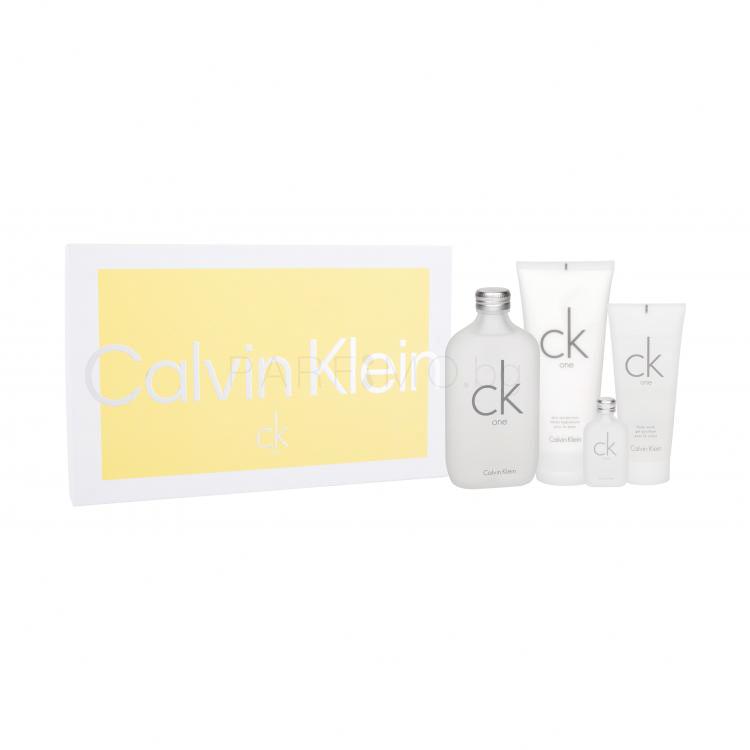 Calvin Klein CK One Подаръчен комплект EDT 200ml + 200ml лосион за тяло + 100ml душ гел + 15ml EDT