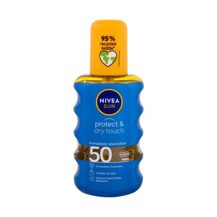 Nivea Sun Protect &amp; Dry Touch Invisible Spray SPF50 Слънцезащитна козметика за тяло 200 ml