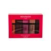 BOURJOIS Paris Rouge Edition Velvet Подаръчен комплект червило 7,7 ml + червило 7,7 ml 24 Dark Chérie + червило 7,7 ml 35 Babe Idole + червило 7,7 ml 31 Floribeige! + червило 7,7 ml 23 Chocolat Corset увредена кутия