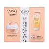 Shiseido Waso Clear Mega Подаръчен комплект дневен крем за лице Waso Clear Mega-Hydrating Cream 50 ml + почистващ гел Waso Quick Gentle Cleanser 30 ml + околоочен серум Waso Eye Opening Essence 0,3 ml + основа за грим Waso Poreless Matte Primer 0,3 ml