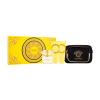 Versace Yellow Diamond Подаръчен комплект EDT 90 ml + лосион за тяло 100 ml +  душ гел 100 ml + чантичка