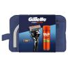 Gillette ProGlide Подаръчен комплект самобръсначка Proglide 1 бр + резервни ножчета Proglide 1 бр + гел за бръснене Fusion Shave Gel Sensitive 200 ml + козметична чантичка
