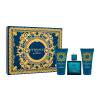 Versace Eros Подаръчен комплект EDT 50 ml + душ гел 50 ml + балсам за след бръснене 50 ml увредена кутия