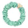 By Eloise London Silk Scrunchie Gold Heart Ластик за коса за жени 1 бр Нюанс Mint