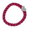 By Eloise London Woven Silver Heart Ластик за коса за жени 1 бр Нюанс Magenta